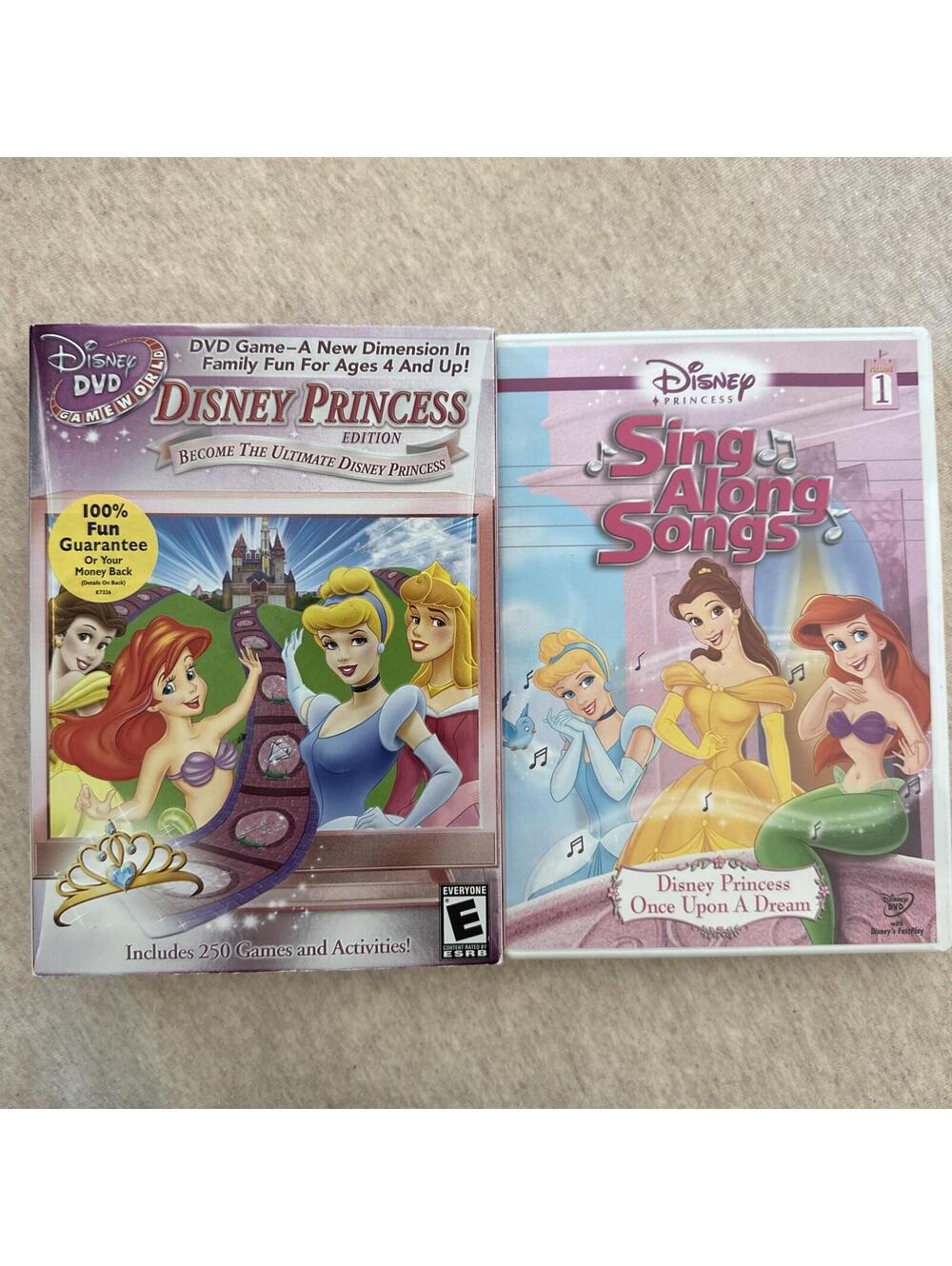 Disney DVD Game World - Disney Princess Edition + Sing Along Songs (2 DVD Lot)